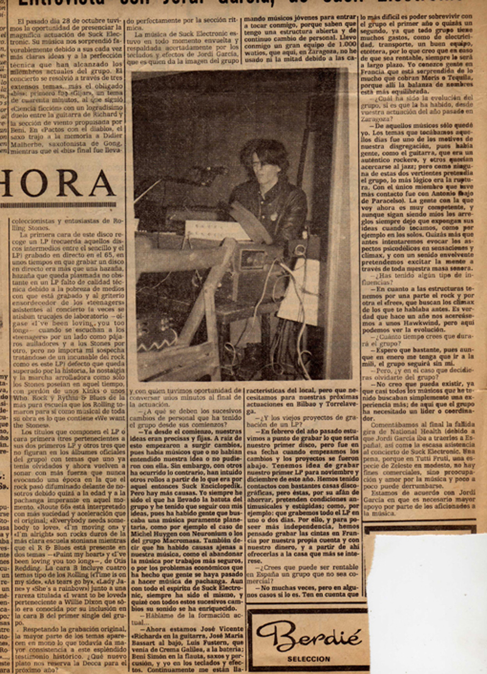 Entrevista a JG  Heraldo de Aragón 15-11-1978