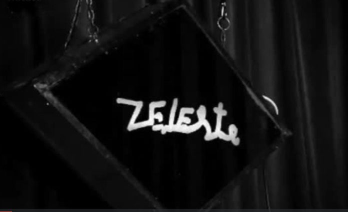 Logo Zeleste al carrer "Plateria" actual Argenteria, anys 70, Barcelona.